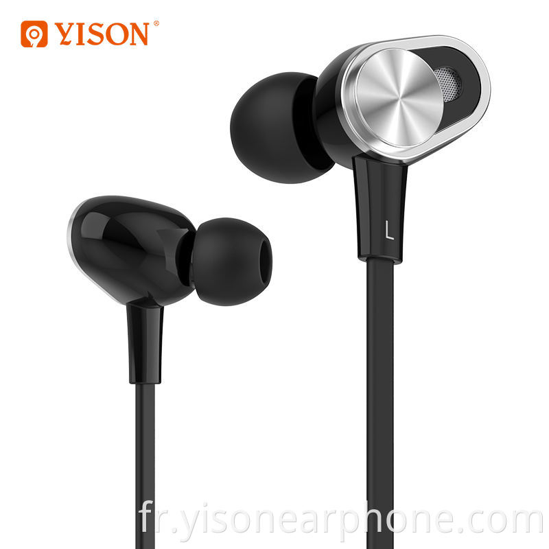 Yison CX620 modèle privé filaire dans les écouteurs auriculaires, portant des écouteurs filaires bon marché confortables dans le style de l'oreille